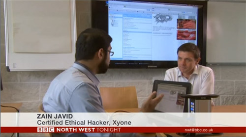 Xyone Cyber Security Demonstrate Hack on BBC North West Tonight